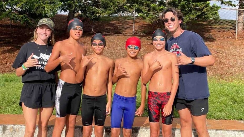 Lahaina Swim Club boys relay team