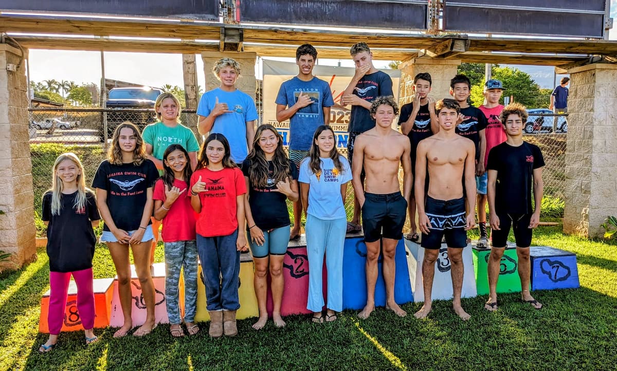Lahaina Swim Club at Hawaiian Swimming State Championship in Kihei 2023